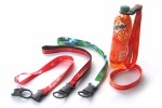 Lanyard with plastic bottle holder